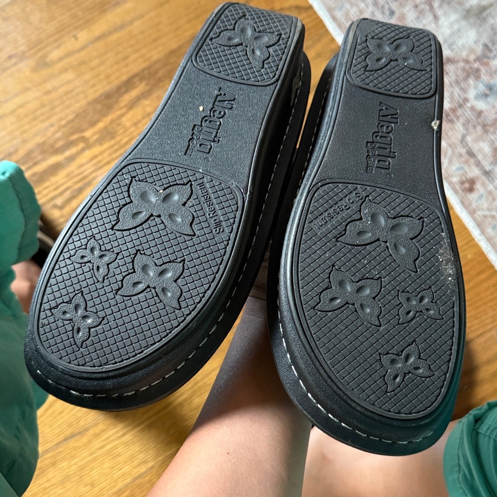 Alegria Black Embossed Loafers - Picture 3 of 4